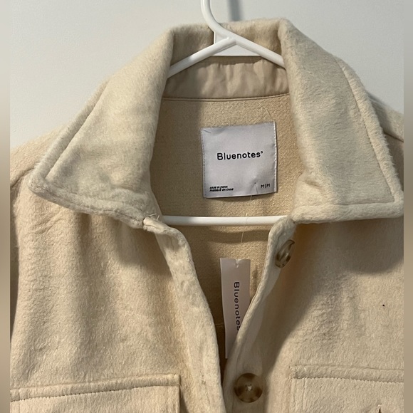 Bluenotes winter button-up relaxed OverShirt with pockets. - Picture 3 of 4